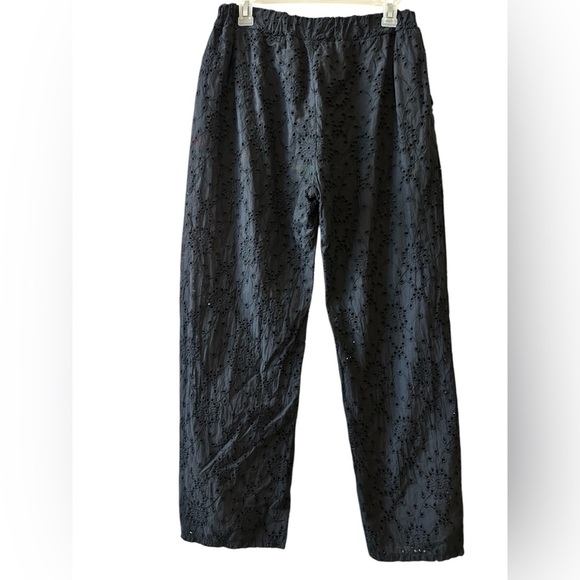 Black Embroidered Pants - Picture 2 of 4